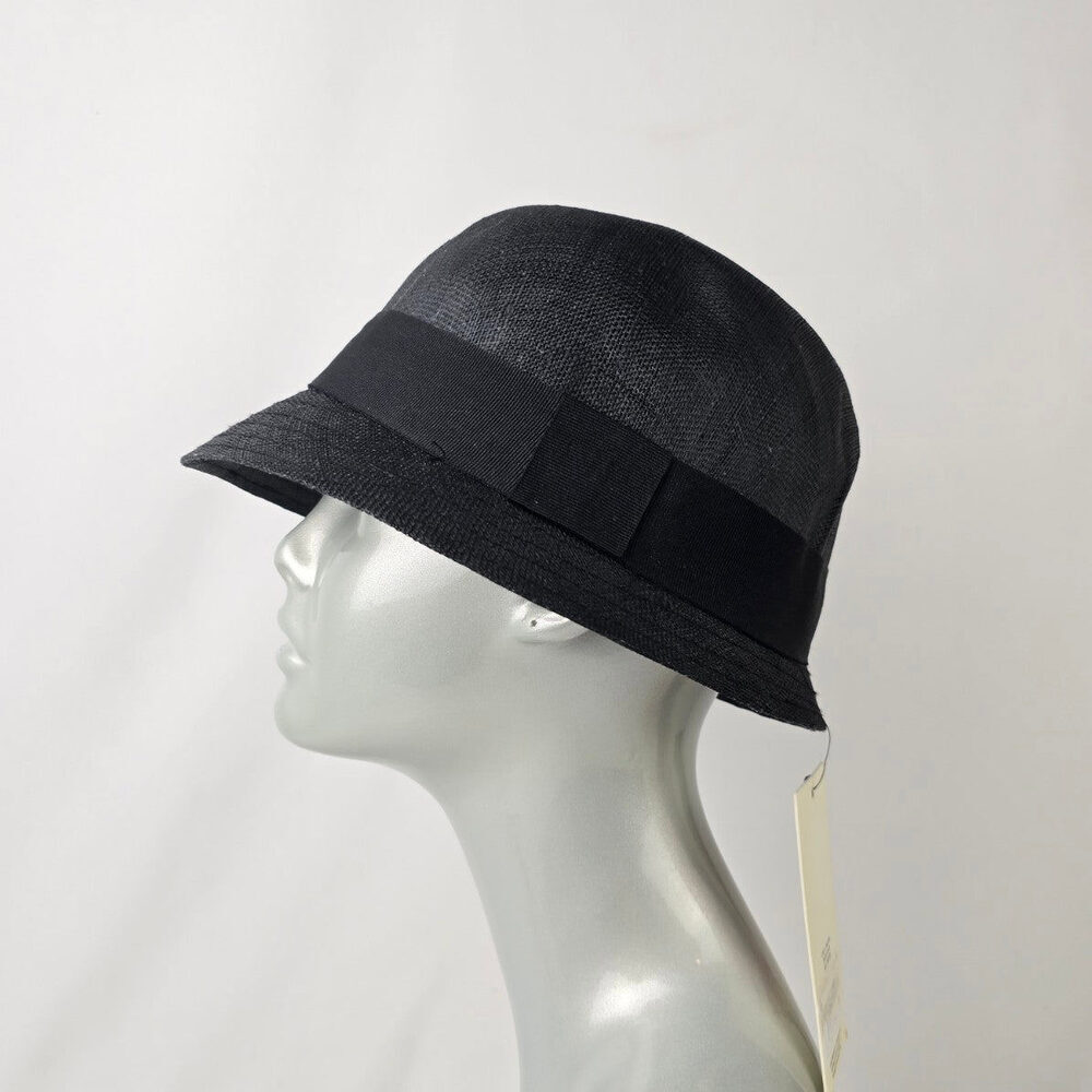 B. Scene Black Woven Cloche Hat